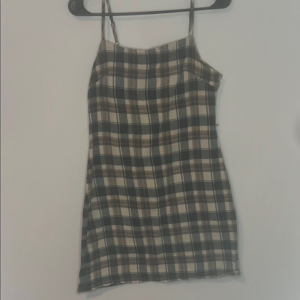 SHEIN Gray Tan Mini Slip Dress with Spaghetti Straps for Casual Night Out